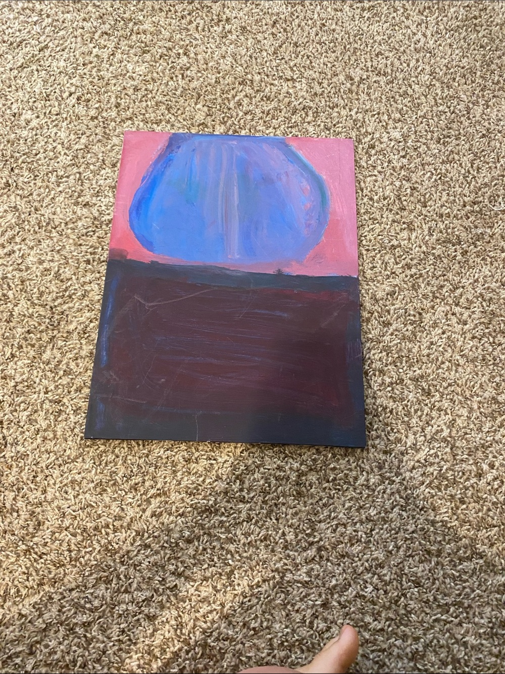 Abstract Blue and Pink Canvas Art - Modern Home Accent